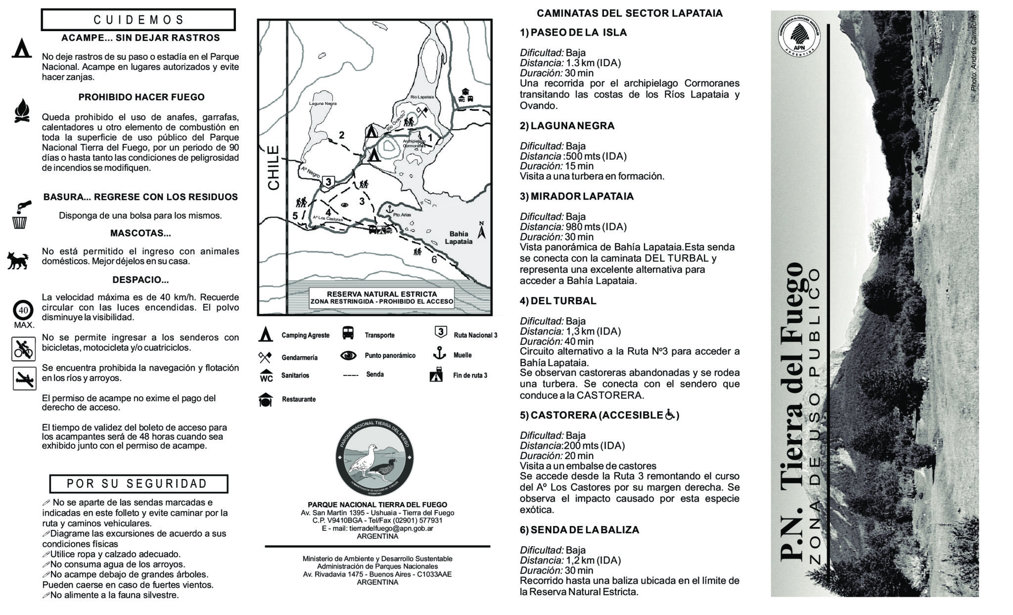 Rutas Parque Nacional Tierra del Fuego: duración, dificultad (1)